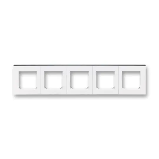 3901H-A05050 62  Rámeček pro elektroinstalační přístroje, pětinásobný, bílá / kouřová černá